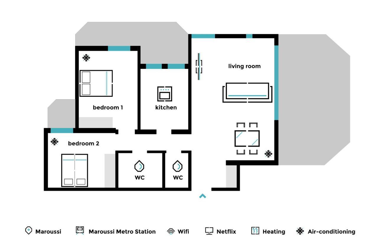 Top-Class 2Br Apartment In Marousi By Upstreet Αθήνα Εξωτερικό φωτογραφία